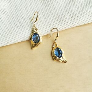 Alexis Bittar | Brut | Sodalite & Quartz Gold Doublet Drop Earrings